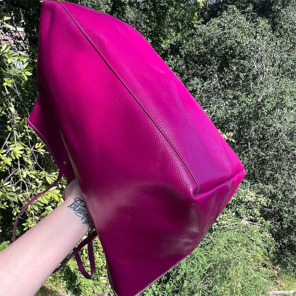 COACH City Tote Bright Violet PINK w Gold Hardware Womens Shoulder Bag AUTHENTIC - Picture 4 of 15